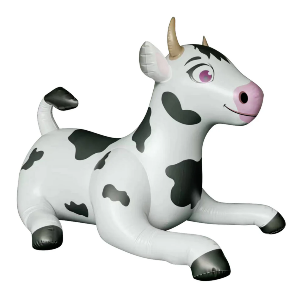 Picture of the Happy Cow inflatable as advertised on the Jet Creations website