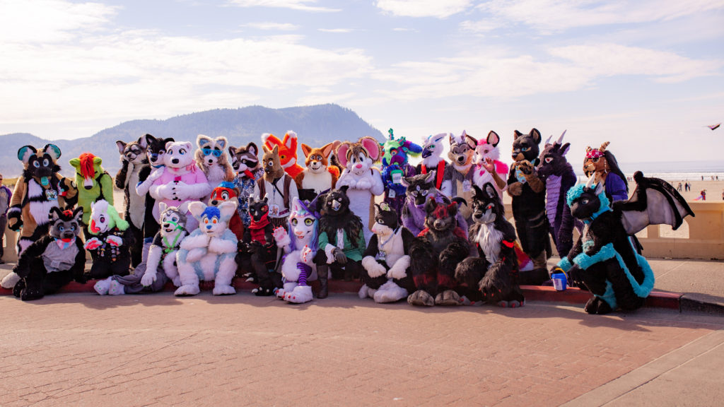 Group photo of GOTF Fursuiters, Oct 2020.